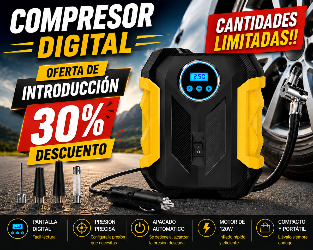 🚗 ¡No dejes que un neumático bajo te tome por sorpresa! ⭐ OFERTA POR TIEMPO LIMITADO ⭐ PIDELO YA!!